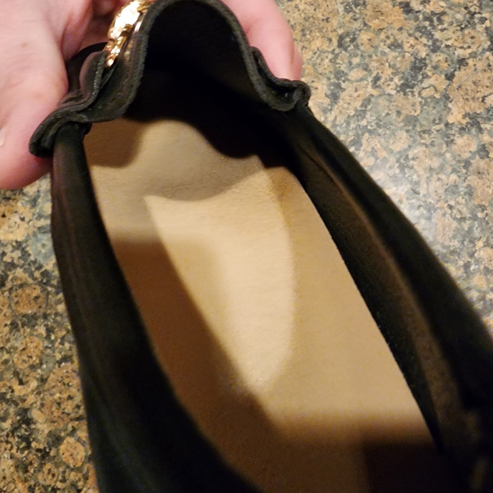 Toddler Black Leather Loafers, Size 27 - Picture 6 of 9